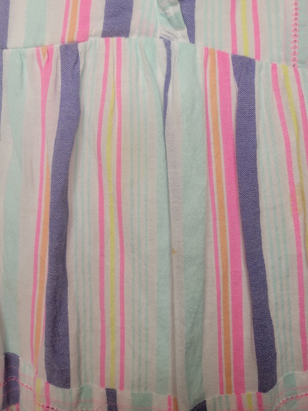 Vineyard Vines Women's Pastel Multi-Stripe Ruffle Sundress - Pink Blue Mint - Picture 6 of 7